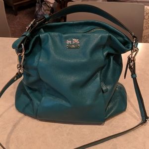 COACH MADISON LEATHER ISABELLE HOBO/CROSSBODY BAG